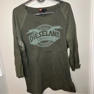 Diesel Women's Olive Green Top